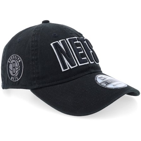 New Era - NBA Black adjustable Czapka Z Daszkiem - Brooklyn Nets 9TWENTY NBA Statement Black Adjustable @ Hatstore