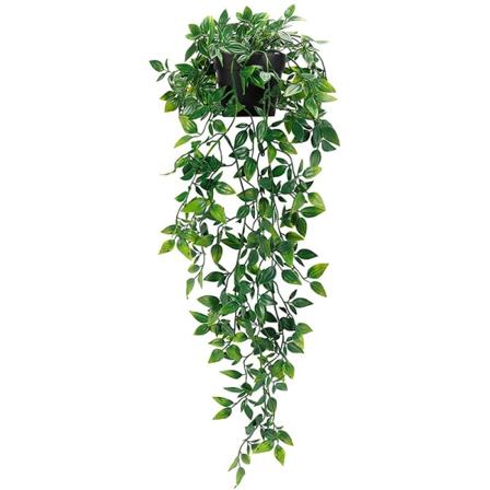 Kunstig potteplante, innendørs/utendørs, hengende, 9 cm