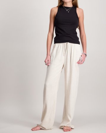 LMTD FINEN LW WIDE PANT Beige Hosen Mädchen - Kids Brand Store