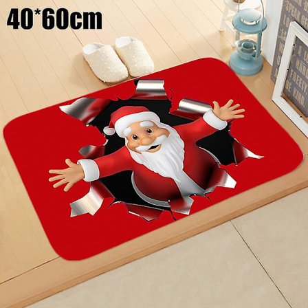 Julegulvmatte Tegneserie Kjøkken Anti-Skli Gangdør Hjemmedekor Julerye