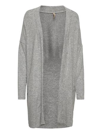 Sc-Biara Stickad Tröja Cardigan Grå Soyaconcept