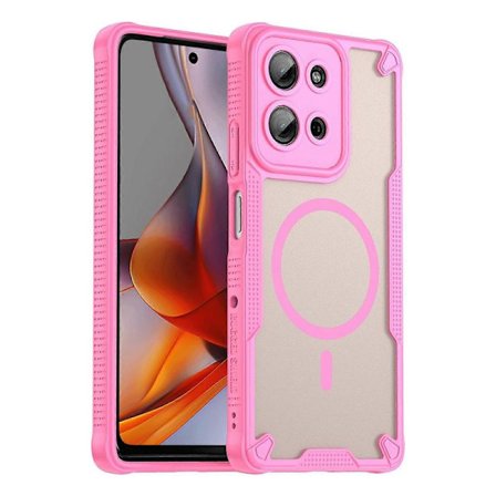 Kompatibelt med Motorola Moto G75 5G Magnetisk Skal Kompatibelt med MagSafe TPU PC Telefon Bagside Rosa-Perfet
