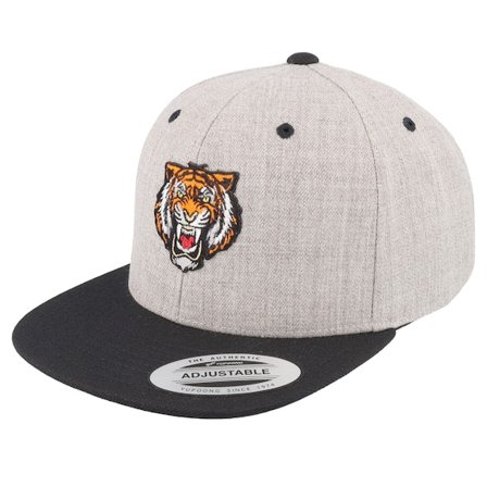 Kiddo Cap - Grau Snapback Cap - Kids Wild Tiger Heather Grey/Black Snapback @ Hatstore
