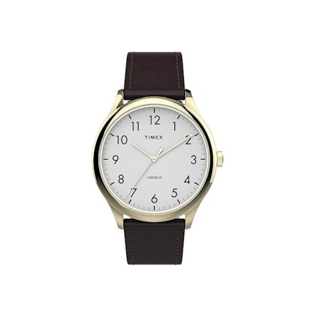 Aikuisille tarkoitettu Timex Gents Easy Reader -nahkarannekkeellinen kello TW2T71600