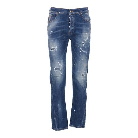 John Richmond, Straight Jeans Blauw, Heren, Maat:W34
