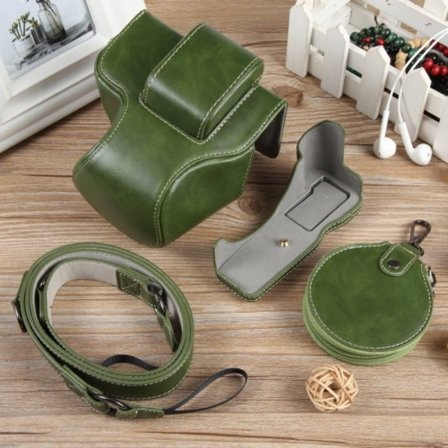 För Canon EOS R50 Full Body Magnetiskt Läder Kameraväska med Rem, Deluxe Edition