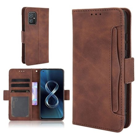 Moderni Nahkalaukku For ASUS Zenfone 8 - Ruskea
