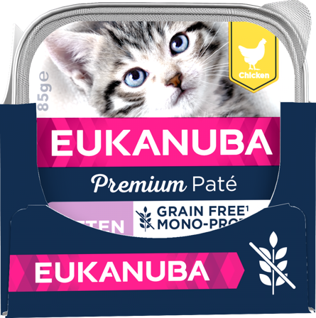 Eukanuba - Katt Grain Free Kitten Kyllingpaté Mono 12x85g - Katt - Kattefôr & kattemat - Våtfôr og våtmat - ZOO.no
