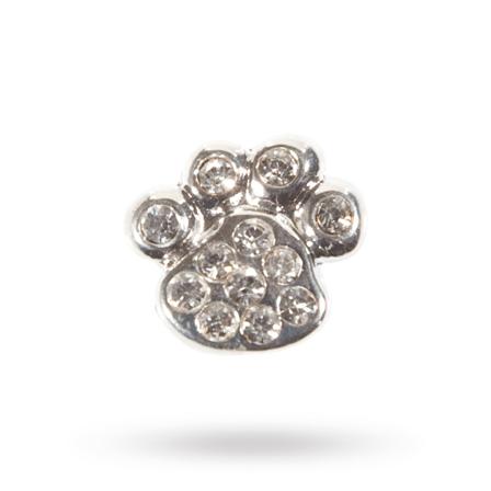 Rhinestone Charm Paw - Scarfes, Charms & Halsbandssmycken, Draglinor, Läder- & Textilhalsband på Doggie.se