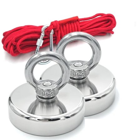 Super stærk neodym fiskeri magnet kroge N52 heavy duty magnet med forsænket hul øjebolt