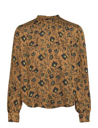 Top With Smocking Details Brown Scotch & Soda