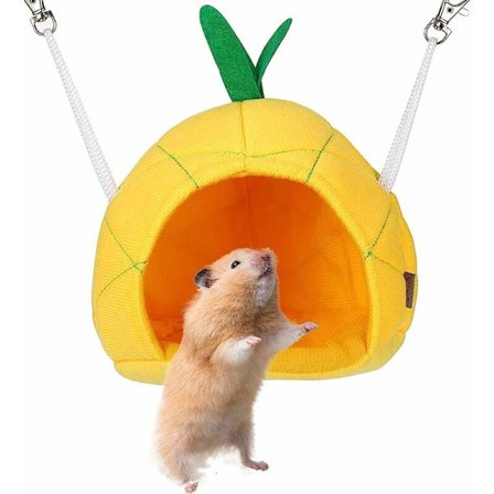 Ananas hängmatta hamsterhus säng mjuk hamster hängande hus små djur husdjursbur marsvin bur hängmatta marsvin råtta tillbehör
