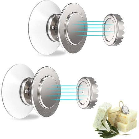 Såpeholder med sugekopper Rustfritt stål Selvklebende såpeskål Såpeboks Veggmontert såpeskål Hengende såpeholder Multifunksjonell oppbevaring