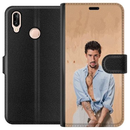 Yhteensopiva Lompakkokotelo Huawei P20 lite Bad Bunny Super Bowl-inspiroima grafiikka, jossa NFL-trofe ja San Franciscon silta urheilusuunnittelussa