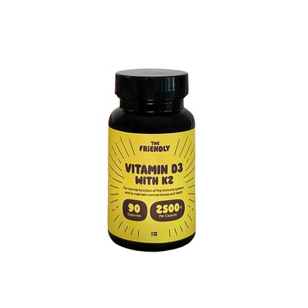 The Friendly Fat Company Vitamin D + K2 2500 IE 90 kapsler