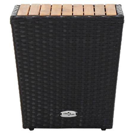 Vidaxl Tebord Svart 41,5x41,5x43 Cm Konstrotting Och Massivt Aka Svart
