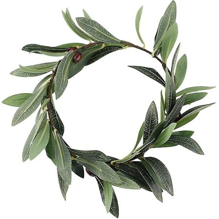 Kunstig olivenbladkrans hårbånd fe blomster pannebånd hårtilbehør T