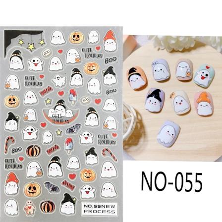 Halloween-kynsien koristetarrat, kurpitsa, pääkallo, sarjakuva, tarrat naisille ja tytöille, paina kynsien tarrat, Holloween-kynsien koristetarvikkeet