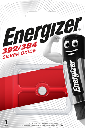 Energizer Silveroxid Knappecellebatteri 392/384, 1,55 V 7,9 x 3,6 mm, Elfordeling & strømforsyning