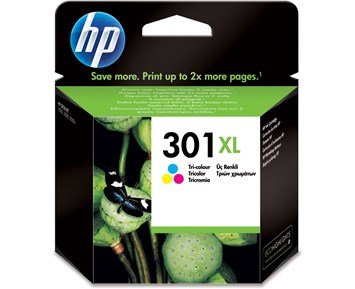 HP-301XL Tri-colour-HP 301XL Trefargepatron-Printing ink, toner & paper-Blekkpatroner