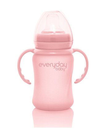 Everyday Baby | Glass Sippy Cup Healthy + Rose Pink | 150 ml