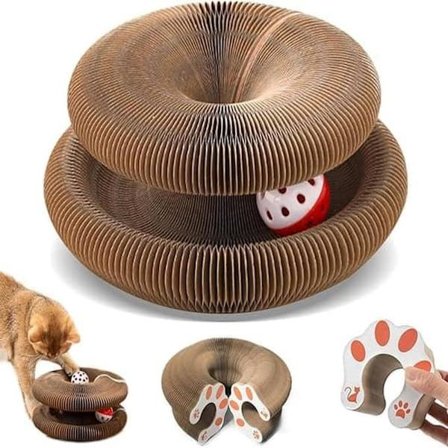 Foldbar Kradsemåtte til Katte med Bold & Legetøj med Klokke