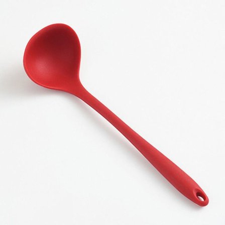 Silikonøse Suppeskje Rund Øse DYPRØD