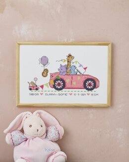 Kirjontapakkaus Taulu Kastetaulu Roosa-Permin