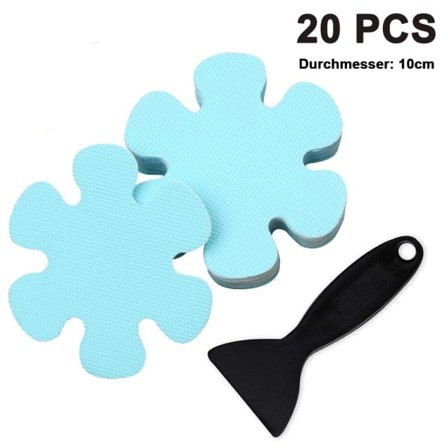 IC 20 stk. Skridsikre beskyttelse til brusere og badekar, Blomster