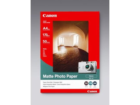 Canon MP-101 - Matt - A4 (210 x 297 mm) 50 ark fotopapir - for PIXMA iP90, iX7000, MG8250, MP490, MP510, MP550, MP560, MP960, MX330, PRO-1, PRO-10,