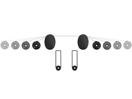 Multibrackets M VESA Wire - monteringssett - for flatpanel - svart