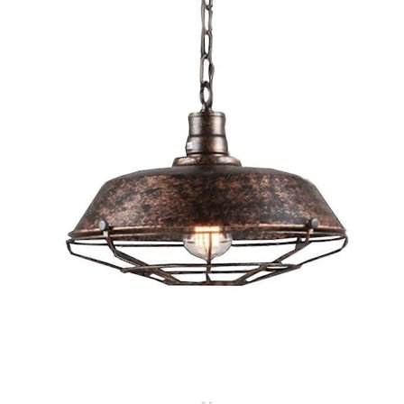 Kastrulllock Taklampa Retro Taklampa Industriell Stil Taklampa Restaurang Taklampa (Brun utan Glödlampa)