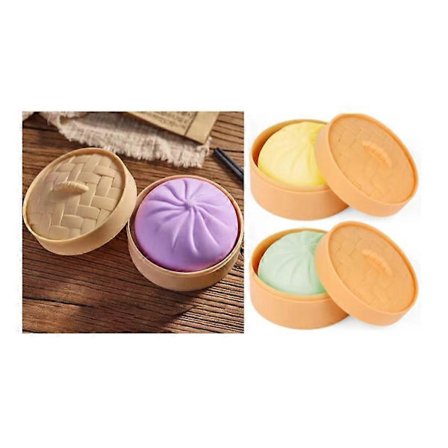 Kæmpe Dumpling Squishy Stress Relief Legetøj med Glitter, Jumbo Fidget til Voksne og Børn_Specialtilbud