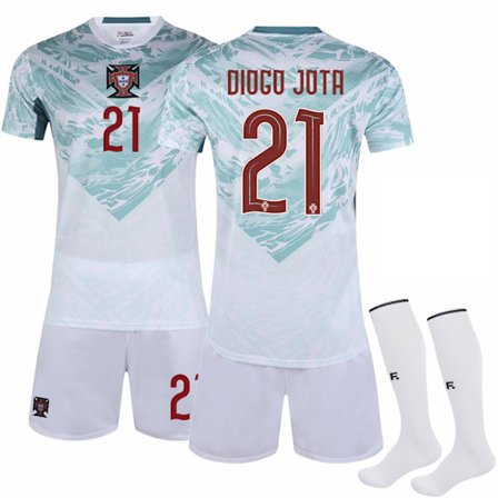 Portugalin vieraspelipaita vuoden 2026 MM-kisoihin, lasten ja aikuisten jalkapallopaita nro 21 Diogo JOTA