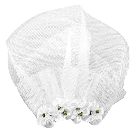 Bryllupsslør til kæledyr, blomsterhovedbeklædning, slørklemme, tilbehør til kæledyrshund (L)