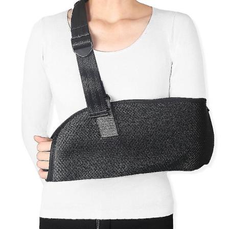 Armbåge, axel, nacke och handledsstöd - Slinga för armbrott, ledurvridning - Andningsbar svart XS