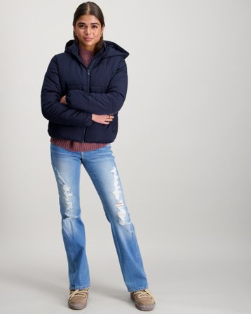 Kids ONLY KOGMALIA SHORT PUFFER JACKET OT OTW Blau Jacken Mädchen - Kids Brand Store