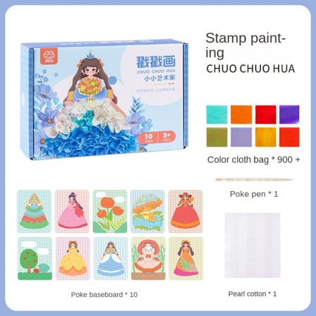Poke Art DIY Leker Utdanning Poke Painting Barnemaling