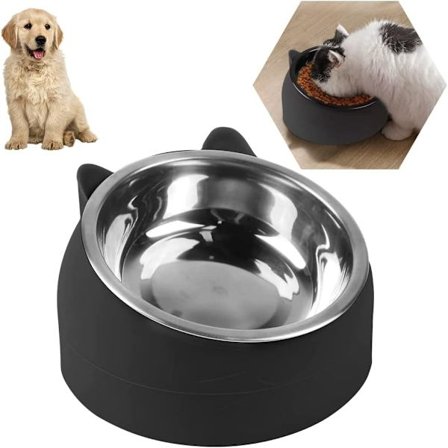 Kissanruoka, 200 ml ruostumattomasta teräksestä valmistettu lemmikkikulho, oksennusta ehkäisevä kulho