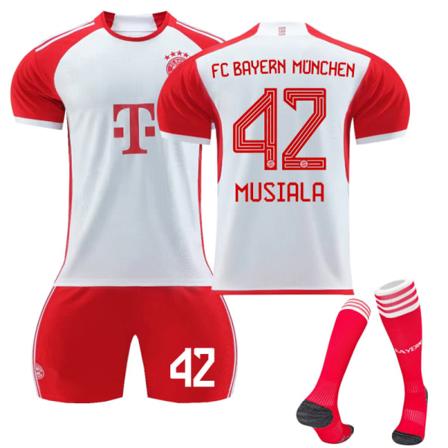 23-24 Bayern München Fodboldtrøje til Børn Nr. 42 Musiala 28