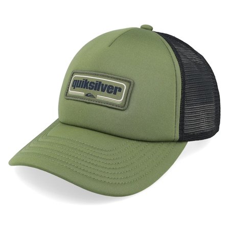 Quiksilver - Slab Drifter Loden Green/Black Trucker Trucker Green Cap - @ Hatstore