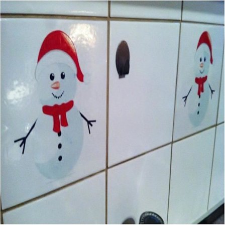 Snögubbar Kakeldekor Juldekoration 12-pack