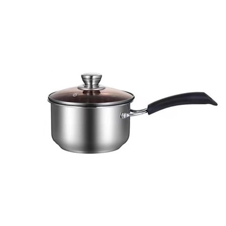 Mjölkkastrull i rostfritt stål, 18 cm