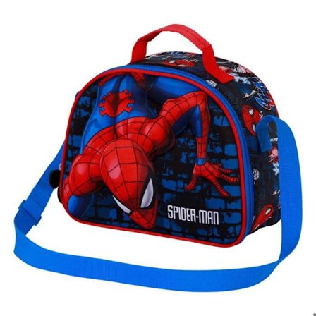Sac Repas 3D - Spiderman Vägg - Röd - One Size