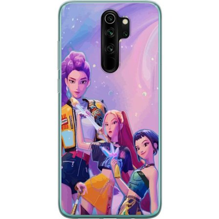 Kompatibelt Mobildeksel til Xiaomi Redmi Note 8 Pro Futuristiske popdamer i neonfarger med magiske detaljer mot en drømmeaktig galaksebakgrunn
