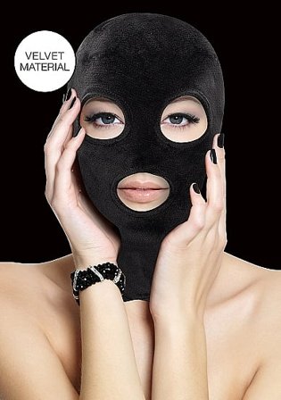 Velvet & Velcro Mask with Eye and Mouth Opening - Vuxen.se - Sexiga accessoarer, handskar, nipple pasties, selar & bälten