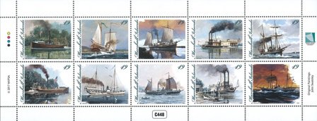 Marshall Øerne - Dampskibe - Postfrisk miniark