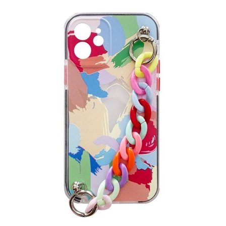 Flerfarget Color Chain Case gel deksel med kjedeanheng for iPhone 8 Plus / 7 Plus