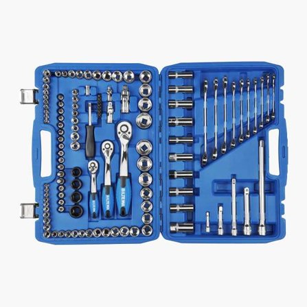 Biltema - Pipenøkkelsett 1/4" 3/8" 1/2" 120 deler