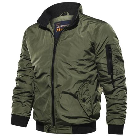 Windbreaker För Herrar Med Flera Fickor Och Snabbficka